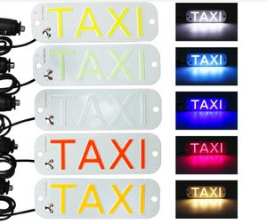 CAB Taxi takskylt Ljus fordon inuti vindrutan Lampa 12V Auto LED 5 färger