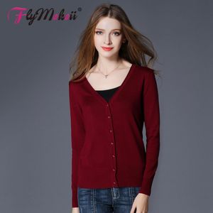 Cappotto da donna Top Coprispalle autunnali Maglione lavorato a maglia all'uncinetto Maglione con scollo a V a maniche lunghe Tinta unita Cardigan da donna casual