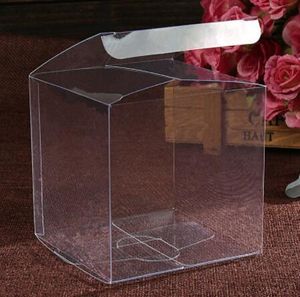 100st 12 * 12 * 12cm Transparent Clean PVC Box / Plastkubboxen Presentkakor Beskatt Boxar Display Case