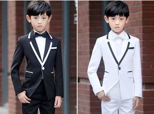 Boy's Formal Wear One Button Groomsmen Notch Lapel Children's suit Men Suits Wedding/Prom/Dinner Man Blazer(Jacket+Pants) 001