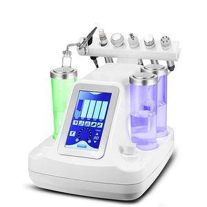 Multifuncional 6 em 1 Oxig￪nio Jato de ￡gua Dermoabras￣o Hydro Machine para rejuvenescimento da pele com resfriamento por ultrassom de RF