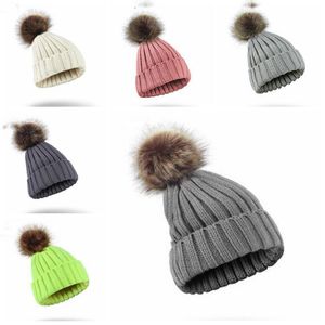 Crochet Solid Hats Beanie Pompom Tassel Hats Teens Knitted Skull Caps Women Men Winter Earmuff Hat Girl Fashion Ski Cap Accessories AZYQ6603