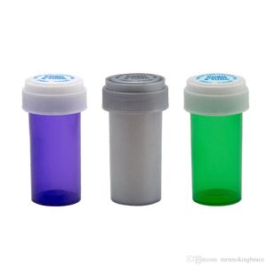Akrylowa plastikowa pamięć do przechowywania jar 13 DRAM PUSH DOWN Turn Vial Container Pill Case Box Herb Container Akcesoria do palenia