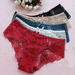 Women Briefs plus size Panties Sexy Summer Lace high elastic Underwear Low Waist Womens Lace For Lady Black White panty