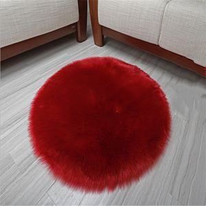 European imitation wool carpet round diameter 80cm living room sofa bay window cushion home decorations factory wholesale