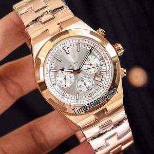 New Overseas 5500V 110A-B075 Rose Gold Silver Dial A2813 Automatic Mens Watch Stainless Steel Bracelet Watches Super Timezonewatch349L