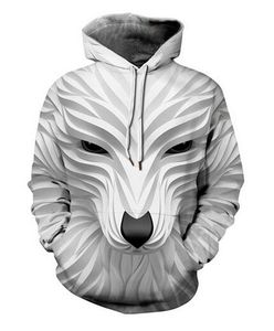 新しいファッションハラジュクスタイルカジュアル3Dプリントパーカーオオカミの男性 /女性秋と冬のスウェットシャツパーカーコートBW0172