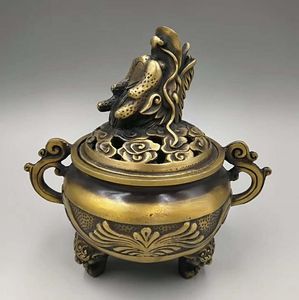 Heminredning Metallhantverk Fabrik Direkt dekoration Brass Pure Copper Rökelse Burner Home Incense Burner