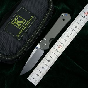 Ножи Себензы оптовых-Kanedeiia маленький себенза простой складной нож D2 лезвие титановая ручка утилита кемпинг охота выживания карманные ножи инструменты EDC