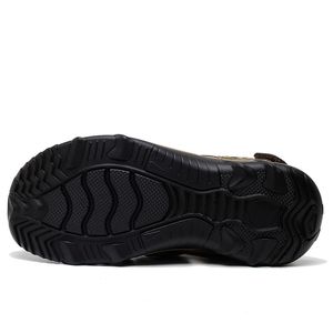 Outdoor Men Wędrówki Sandały Prawdziwej Skóry Wspinaczka górska Trekking Buty Sportowe Gumowe Anti-Skid Oddychające Aqua Water Sandals