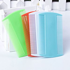 Loppa Plast Dubbelsidig Nit Fint Tand Head Lice Hair Combs för Kids Pet