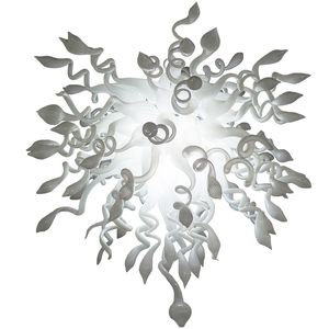 Nowoczesne lampy wiszące ręcznie dmuchane szklane żyrandole klasyczne białe kryształ żyrandol oświetlenie LED ODM Home Decor Lekkie jadalnia wisiorek