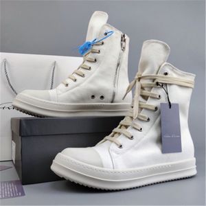 High-Top Canvas Shoes Men Män eller kvinnor Brand Trainers Casual Ankle Platform Boots Zip Ankle Boots Plus Size P20D50