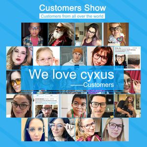 Wholesale-Cyxus Fashion Glasses Frame for Men/Women Unisex Eyewear Rectanle Black -8084