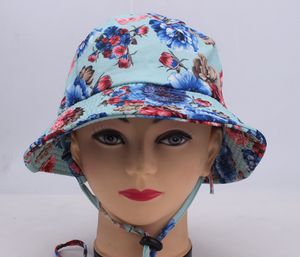 Fashion - 2018 Novos Homens ao ar livre mulheres Bob Pesca Cap Planet Moda Floral balde chapéu com corda venda quente frete grátis