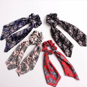 Bandas Scrunchies cabelo Streamer Acessórios Mulheres menina rabo de cavalo titular Elastic Rubber Ropes retro Scrunchie cabelo Ties Hairband 20pcs F307D