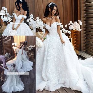 Wholesale flower pictures images for sale - Group buy New Hand Made Flower Wedding Dress Luxury White Ball Gown Bridal Gown Off Shoulder Beaded Plus Size Wedding Gown Custom Made