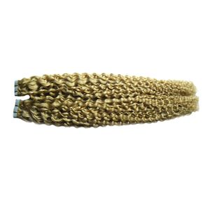 100g 100% nastro per capelli umani Remy reale nelle estensioni 40 pezzi / pacco 10 