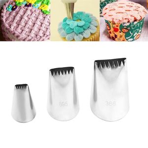 3pcs/set Stainless Steel Nozzle Icing Piping Nozzles Cream Cake Decorating Pastry Tip Fondant Cake Tools Baking Accessoire