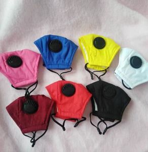 child mouth mask PM2.5 Mouth Cover Protective Cotton Masks with Breather Valve kids Face Mask Washable Can USE Filter LJJK2344