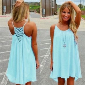 New Fashion Sexy Casual Dresses Women Summer plulue Sleeveless Evening Party Beach Dress Short Chiffon Boho Womens purple Clothing Apparel Mini DressUM28