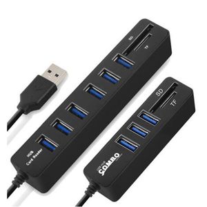 HUB3.0 USB2.0 HUB Multi USB Splitter HUB2.0 Hab SD TF Card Reader multiplo per computer portatile