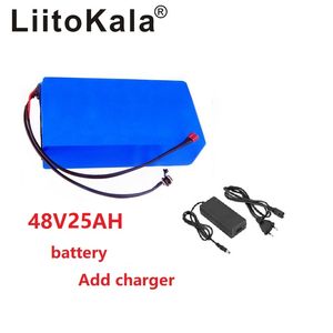US 48V battery 48V 25AH Lithium Battery Pack 48V 25AH 300W 500W800W 1500W 2000W electric bicycle battery Built in 50A BMS+54.6V 2Acharger