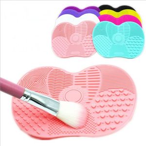 Silicone Makeup Brush Cleaner Pad Make Up Tvätt Borste Gel Rengöring Mat Handverktyg Foundation Makeup Brush Scrubber Board