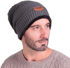 Fashion-King Star Mężczyźni Czapki Kapelusz Zima Gruba Ciepła Knit Czaszka Czapka Europa Styl Fashiont Knitting Hat Ciepła Miękka Cap