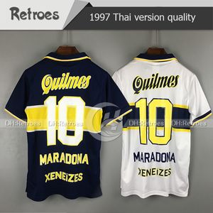 0 Maradona Boca Juniors 96-97 Retro Soccer Jersey 2001 ROMAN RIQUELME 1997 1998 PALERMO Football Shirts Maillot 2005 Camiseta de futebol