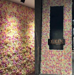 60x40cm Varje bit Peony Hydrangea 3D Rose Flower Wall Panels for Wedding Backdrop Centerpieces Party Decorations