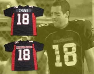 Erkekler Paul Crewe 18 En Uzun Yarı Ortalama Makinesi Jersey Futbol Film Üniformaları Tam Dikişli Takım Siyah Boyutu Mix Sipariş S-3XL