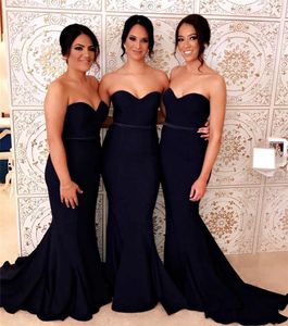 Mermaid Long Black Bridesmaid Dresses Simple Summer Country Garden Formal Wedding Party Guest Maid of Honor Gowns Plus Size Custom Made