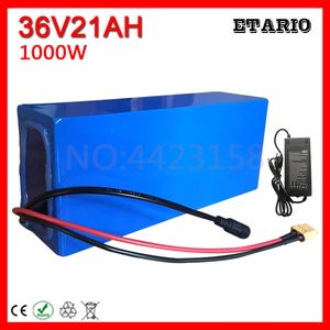 1000W 36V 전기 자전거 배터리 36V 20AH 리튬 배터리 (30A) BMS 42V 2A 충전기 무료 세관 세금 36 볼트 20AH Ebike 배터리