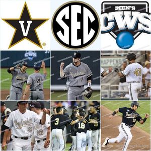 Uomo Vanderbilt Commodores Performance Jersey Gold Program Personalizzato Donna/Gioventù Tutte le maglie da baseball di alta qualità Ed Bianco Nero