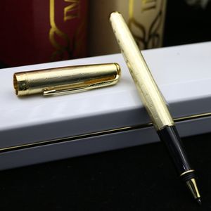 Free Shipping Metal Gold Roller Ball Pen School Office Supplies Medium Point 0.5 mm Refill Ballpoint Signature Pen Stationery