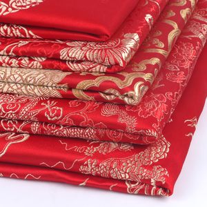 Kinesisk Silk Imitation Brocade Jacquard Tyg Tyg Tyg Cheongsam kostym Formell Klänning Material Shroud Kläder Bag Diy Cloth