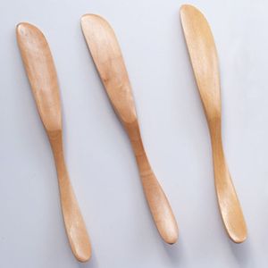 Wooden Butter Knife Tools Eco-friendly Cake Cream Spatula Pastry Cheese Bread Jam Knives Facial Mask Spatulas Wood Shovel Bakeware BH2798 TQQ