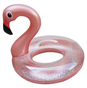 Ny Ankomst Uppblåsbara Flamingo Swim Floats Ring Barn Vuxen Vatten Pool Toy Madrass Swimming Pool Toy PVC Animal Unicorn Flamingo Toy