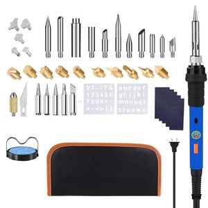 44-Piece Soldering Iron Kit, Craft Tools with Switch Thermostat, Electric Engraving Set, Carving and Heat Transfer Tools in Bag