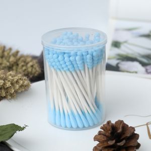 Foreign trade export custom color cotton swabs boxed canned blue cotton swabs 50