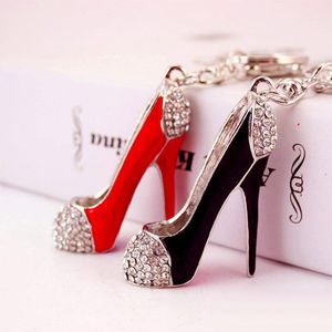 Keychains Lanyards Women Bag Charms Keychain Car Keys Holder Keyring Crystal High Heel Shoes Key Chains Jewelry Gifts