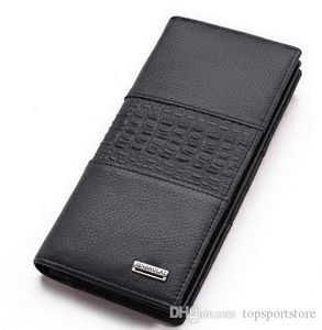 Mode Muster Brieftaschen Männer Echtes Leder 2-Fach Lange Geldbörse für Herren Geldbörsen Carteras 8662 Online