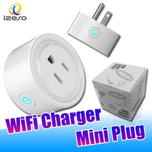 WiFiリモコンインテリジェンスチャージャープラグUS Mini Socket Chargersサポート2.4GHzネットワークホーム電気アダプターIzeso