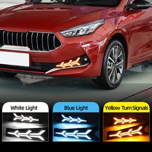 2pcs LED Daytime Correndo Luz Para Kia K3 Cerato 2019 2020 Relé De Sinal De Transporte De Fluxo 12V Carro Drl Decoração Da Lâmpada de Névoa