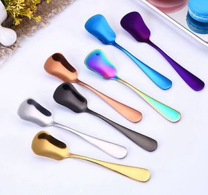 Stainless Steel Ice Cream Spoon Tea Spoon Dessert Cake Sugar Spoons Kitchen Flatware Tools Cake Sugar Spoon KKA7937-1