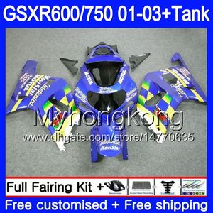 + MOVISTAR Blue Hot Tank do Suzuki GSXR 600 750 GSXR-750 GSXR600 2001 2002 2003 294HM.69 GSX R750 R600 K1 GSX-R600 GSXR750 01 02 03 Owalnia