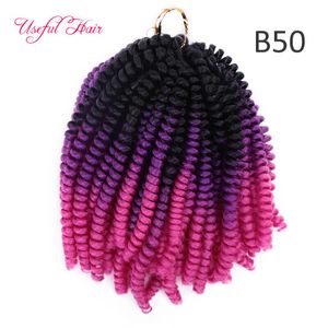 Wiosna Twist Crochet Braids Extension Hair Extension Olarge Curly Bucesy Ładny Twist Ombre Blondynka Buncy Marley Twist Crochet Braids Extensions