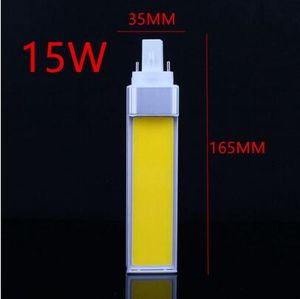 Horisontell plugg lampa LED-lampa 10W 12W COB LED E27 G24 G23 COB Corn Light Lamp Warm White AC85V-265V sidljus