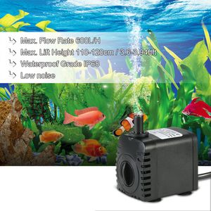 Submersible Aquarium Water Pump for Fish Air Tank Oxygen Oxygenator Fountain Pond Gardens Hydroponic Pumps
